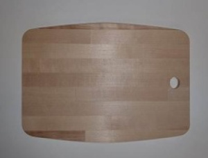 Silver Birch Curly shape Wood Cutting Board 310 mm x 180 mm x 12 mm