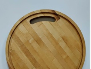 木菜板 圆形的 垂枝桦 290 mm x 290 mm x 20 mm