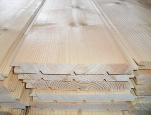 KD Spruce-Pine (S-P) Blockhouse Paneling 16 mm x 141 mm x 6000 mm