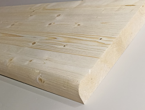 Treppenstufen Blockverleimt Sibirische Kiefer 40 mm x 300 mm x 1000 mm