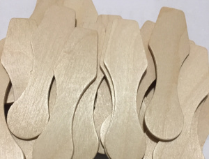 Holzstäbchen für Eis Birke Figured 94 mm x 10 mm x 2 mm