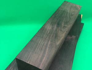 50 mm x 400 mm x 2200 mm Tischplatte mit Baumkante Massivholz Grenadillo (Ebenholz aus Mosambik