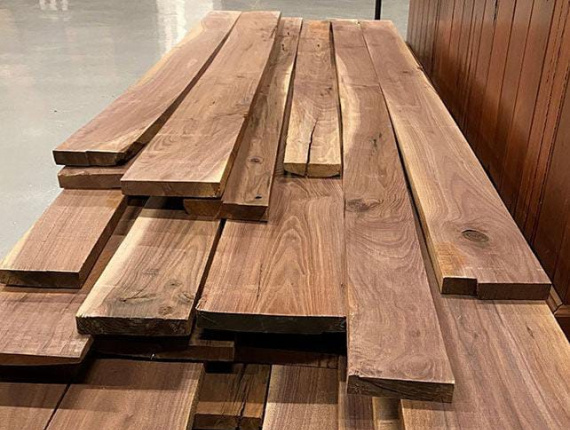 50 mm x 150 mm x 10 mm KD S4S Heat Treated Walnut Lumber