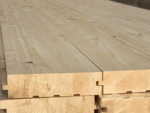 Spruce-Pine (S-P) Solid Wood Decking KD 45 mm x 141 mm x 3000 mm