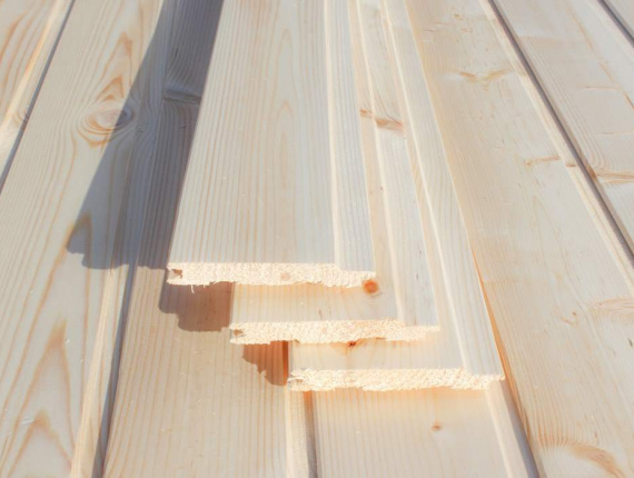 KD Spruce-Pine (S-P) Blockhouse Paneling 20 mm x 96 mm x 6000 mm