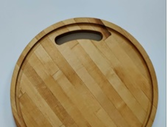 Silver Birch Round Wood Cutting Board 290 mm x 290 mm x 20 mm
