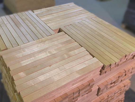 24 mm x 45 mm x 1000 mm KD S4S Heat Treated Birch Lumber