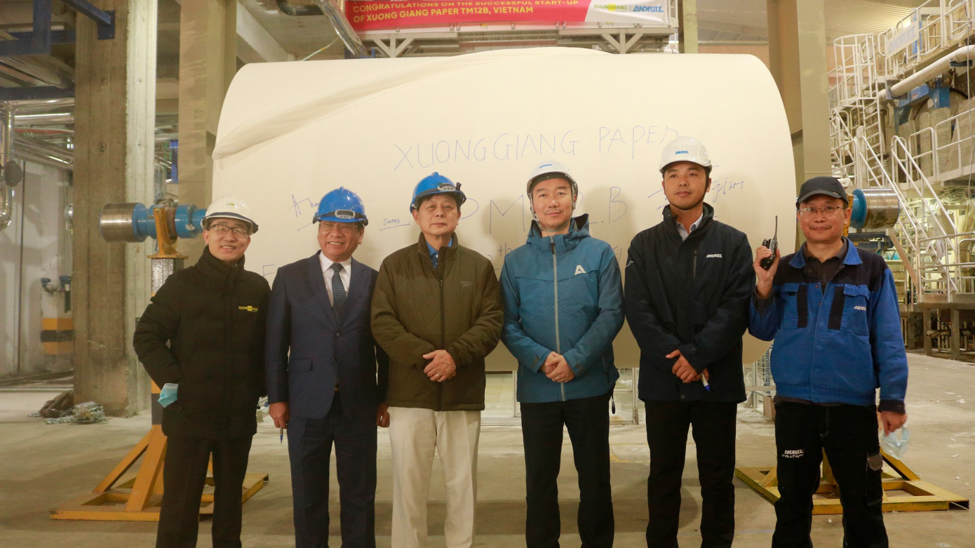 Andritz ввела в эксплуатацию производственную линию на заводе Xuong Giang Paper во Вьетнаме