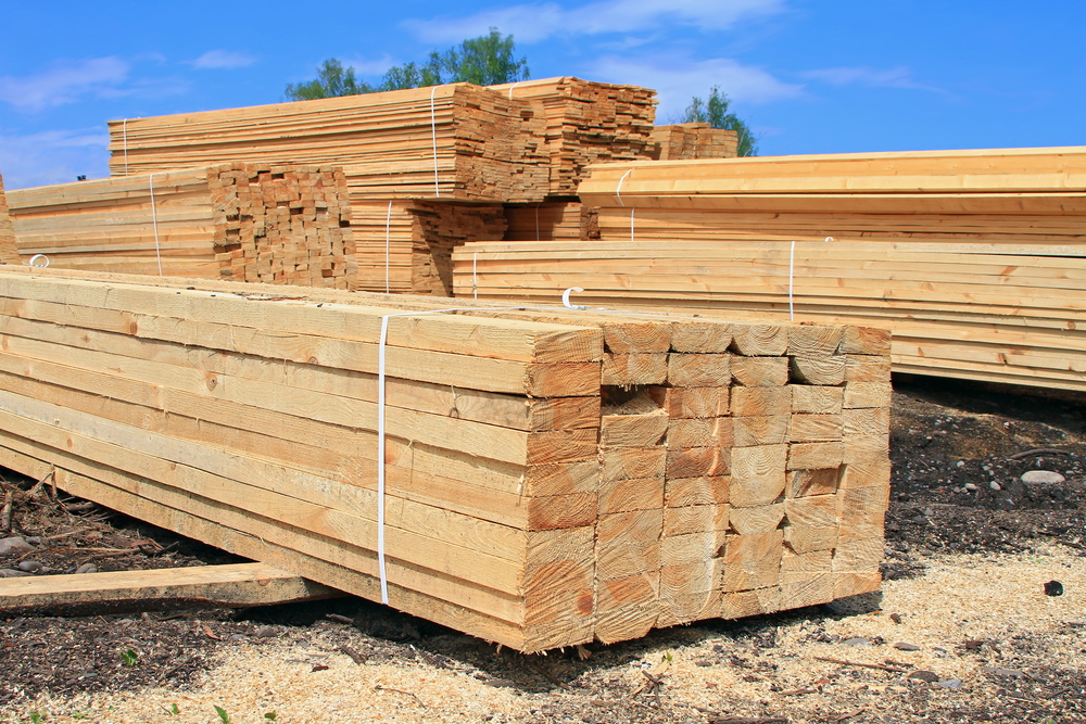 North American softwood lumber prices down