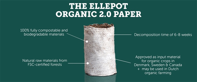 Ahlstrom-Munksjö, Ellepot and OrganoClick jointly create organic paper pot