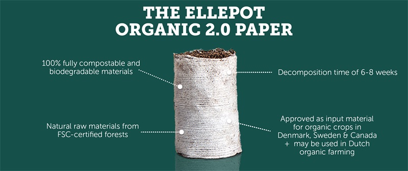 Ahlstrom-Munksjö, Ellepot and OrganoClick jointly create organic paper pot