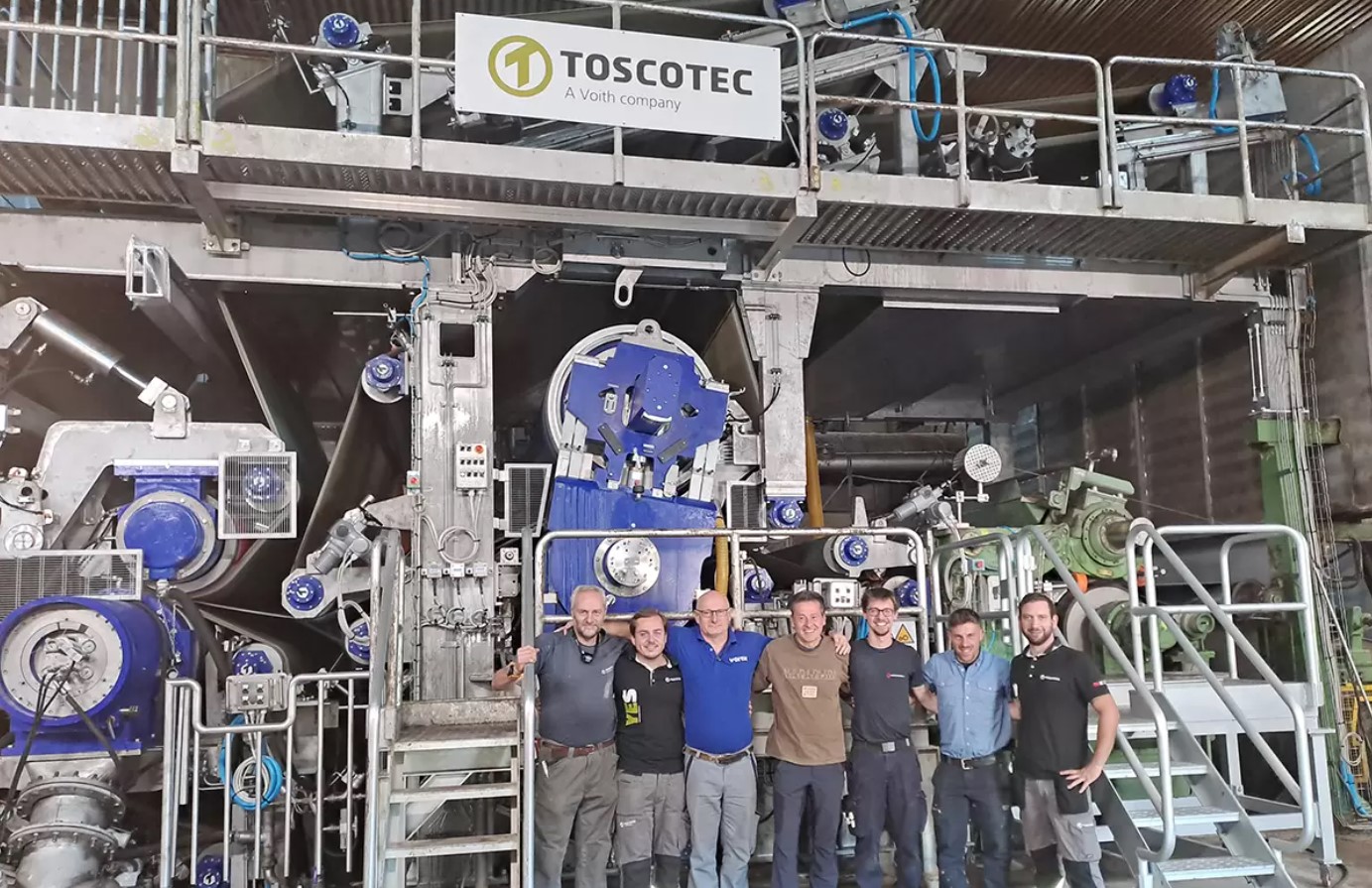 Toscotec реконструировала прессовую часть бумагоделательной машины Cartiera Pirinoli в Италии