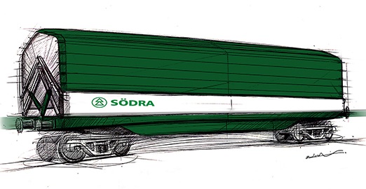 Kiruna Wagon по заказу Sodra изготовит специализированные вагоны для перевозки целлюлозы