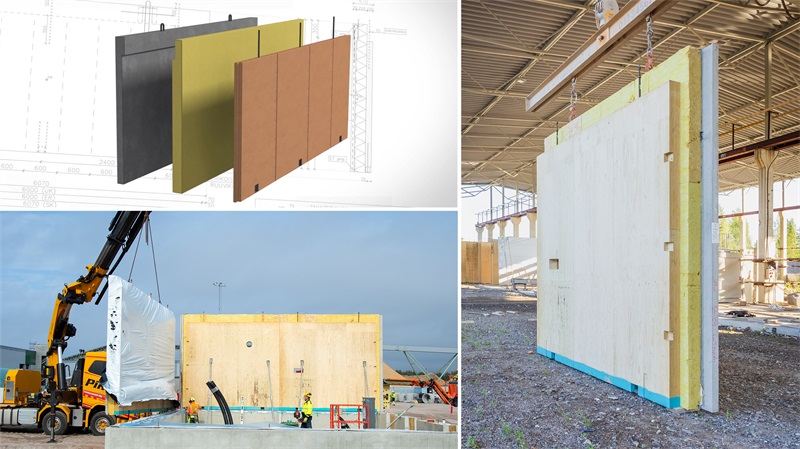 Metsä Wood and partners design hybrid sandwich wall element