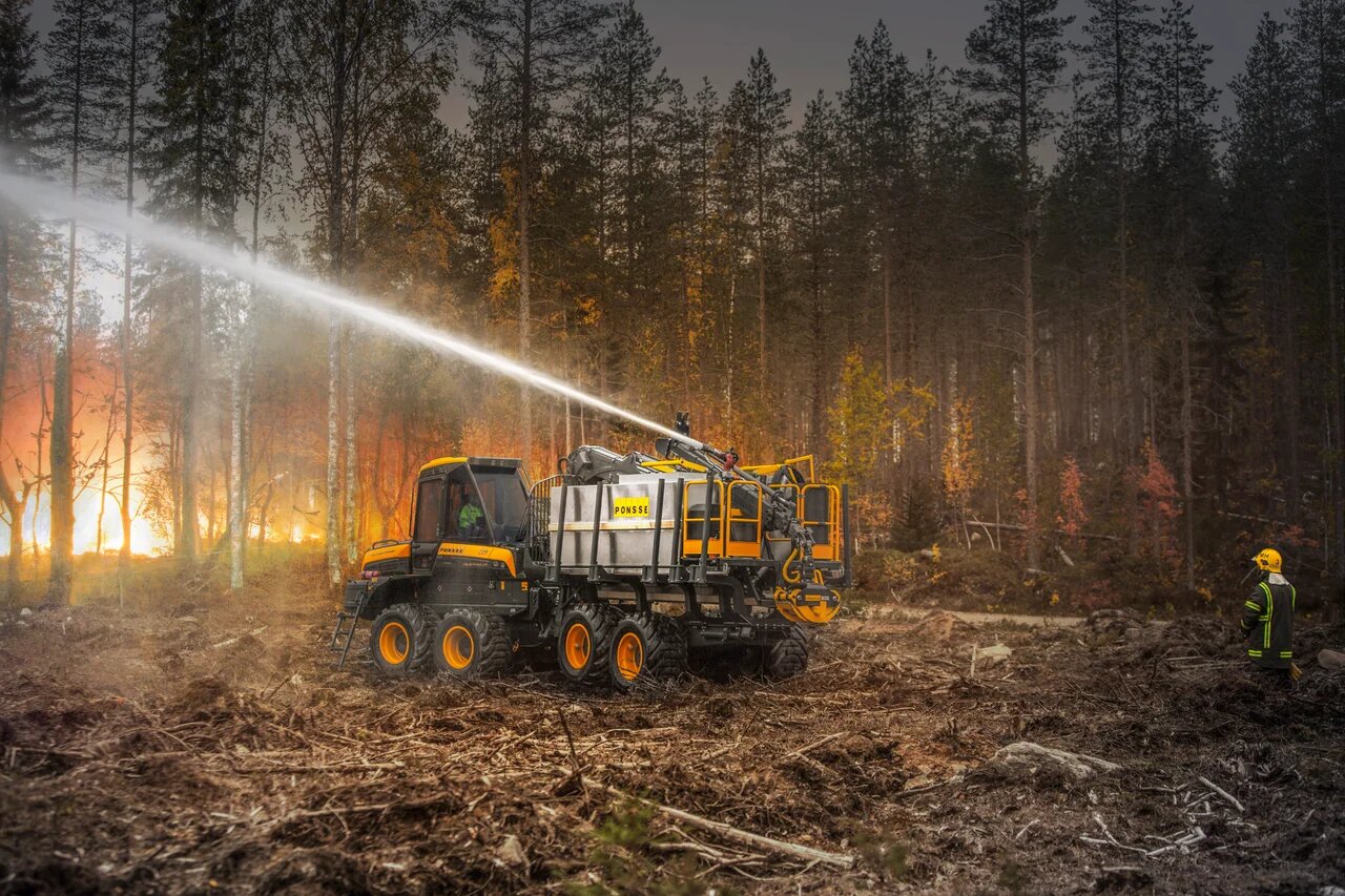 Противопожарное оборудование Ponsse - инновации в борьбе с лесными пожарами