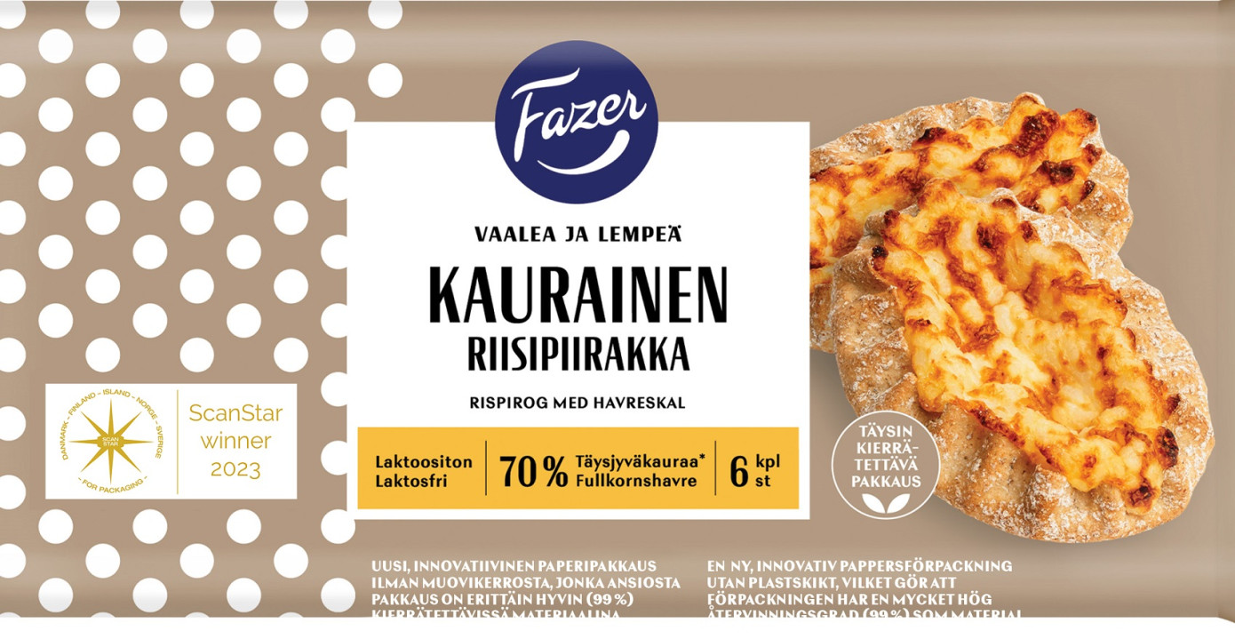 UPM Specialty Papers and Fazer develop new type of packaging without plastic lining