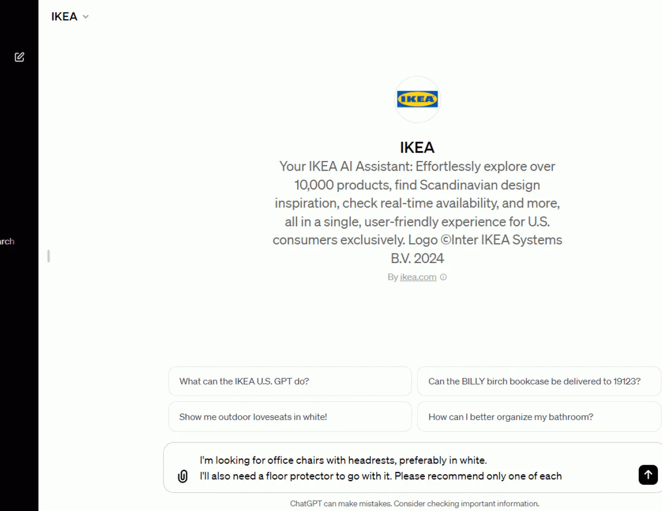 IKEA launches new AI-powered assistant in OpenAI GPT Store