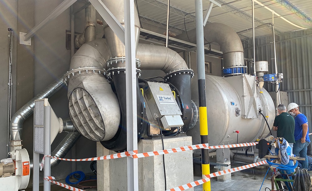 RunEco EP turbo blower installed at Ankutsan mill in Turkey