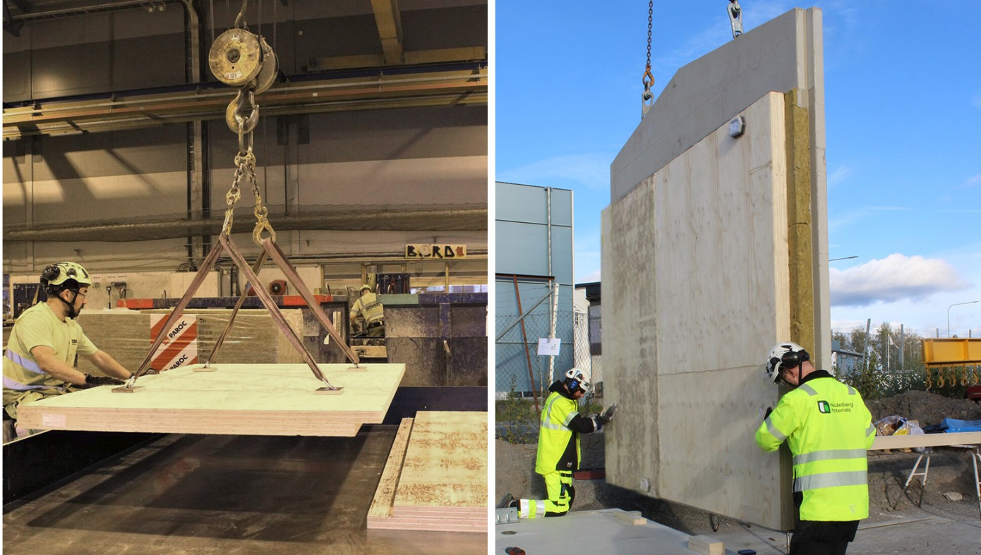 Metsä Wood and Swedish concrete manufacturer launch low-emission hybrid wall