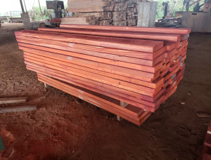 50 mm x 150 mm x 2500 mm KD S4S Pressure Treated Padouk (Camwood, Barwood, Mbel, Corail) Lumber