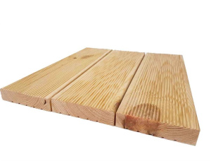 Scots Pine Anti-slip decking KD 30 mm x 110 mm x 1000 mm