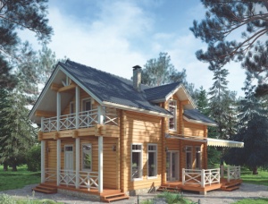 Glulam Timber Wall Prefab Sets (house kits)