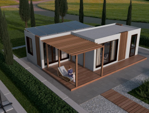 Holzrahmenhaus Fichte-Kiefer (S-P) 50.6 m<sup>2</sup>