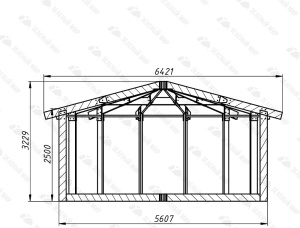 Каркасный дом Ель-Сосна (S-P) 24 м<sup>2</sup>