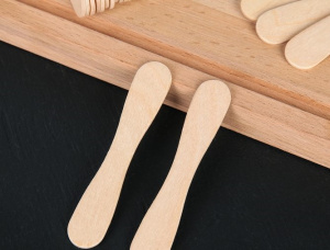 Figured Birch Wooden Sticks for Ice Cream 94 mm x 10 mm x 2 mm