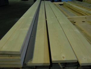Siberian Larch Deck board KD 27 mm x 145 mm x 4000 mm