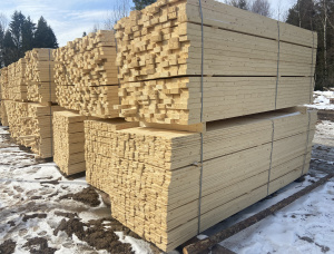 44 mm x 100 mm x 4000 mm KD R/S  European spruce Lumber