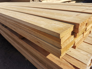 25 mm x 100 mm x 3000 mm KD R/S  Siberian Larch Lumber