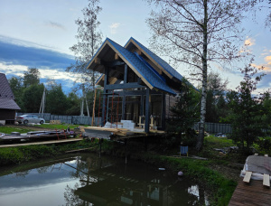 木框架房屋 西伯利亚落叶松 54 m<sup>2</sup>