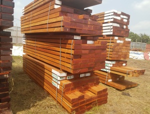 50 mm x 150 mm x 3000 mm AD  Iroko (Mvuli, Kambala, Semli, Rokko) Beam