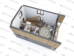 木框架房屋 云杉 - 松 97 m<sup>2</sup>