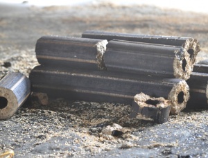 Peat briquettes