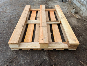 European larch Wooden Pallet 1200 mm x 1000 mm x 145 mm