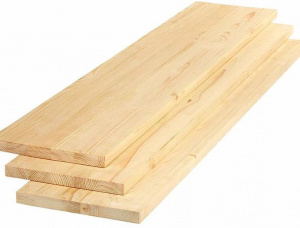 1 Schicht Massivholzplatte Sibirische Kiefer 40 mm x 300 mm x 2000 mm