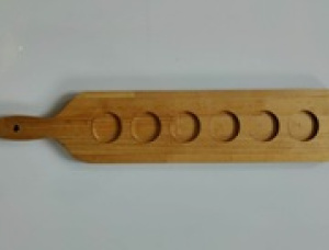 Silver Birch Curly shape Shot Serving Board 450 mm x 90 mm x 18 mm