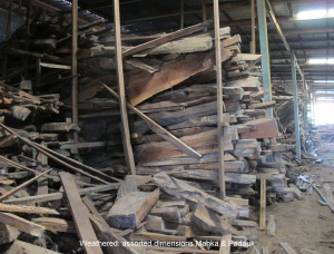 50 mm x 300 mm x 6000 mm KD S4S  Padouk (Burma) Lumber