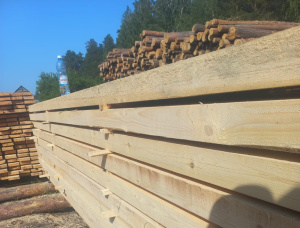 100 mm x 150 mm x 6000 mm  Balken Sibirische Kiefer GR