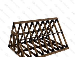 Каркасный дом Ель-Сосна (S-P) 16 м<sup>2</sup>