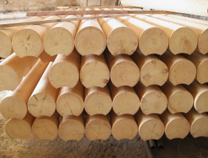 Zylindrisch rundholz Gemeine Fichte 240 mm x 6 m