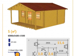 Dry Timber Wall Prefab Garden Cabins (house kits)