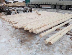 Spruce-Pine (S-P) Rounded beam 200 mm x 4 m