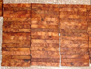 Thuya burl pen blanks, cut on size 20 mm x 20 mm x 130 mm