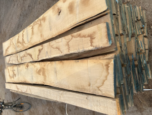 50 mm x 1000 mm x 2100 mm Tischplatte mit Baumkante Massivholz Eiche