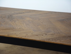 Sztokholm Steel and Oak Table