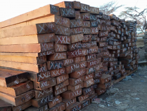 5 in. x 9 in. x 108 ft. GR R/S  Doussie (Afzelia, Lingue, Apa, Chanfuta) Lumber