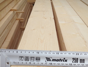 22 mm x 100 mm x 4000 mm KD R/S Heat Treated European spruce Lumber